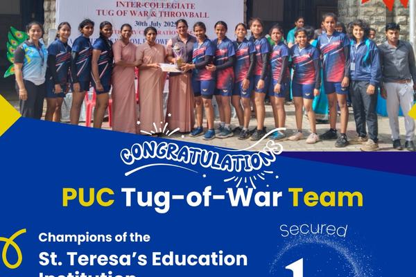 PUC Tug-of-war Team are the champions of INTERCOLLEGIATE TOURNAMENT
