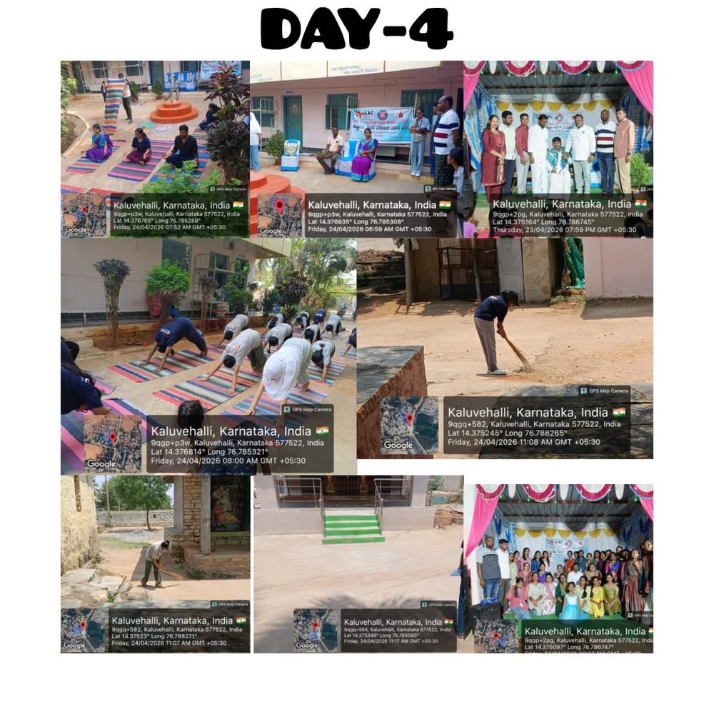 NSS CAMP Day 4 activities at Kalluvehalli, Karnataka
