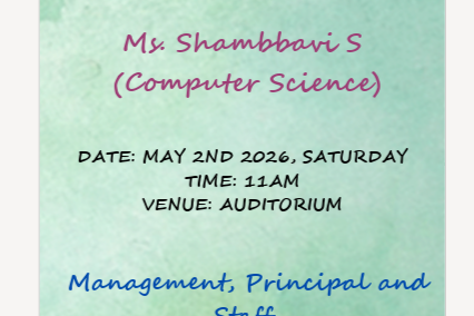 Felicitation of Ms Shambhavi