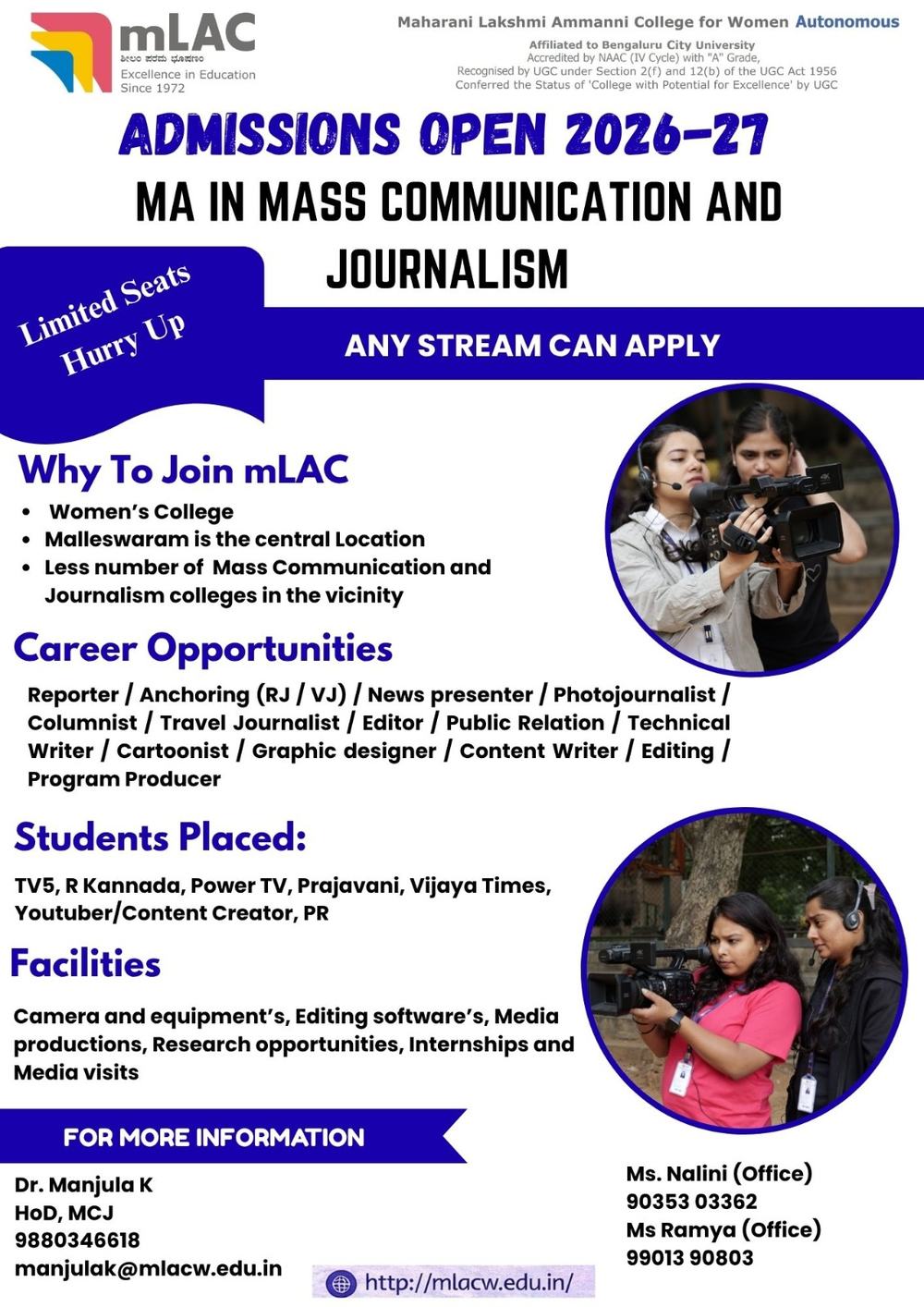 MA in Mass Communication and Journalism