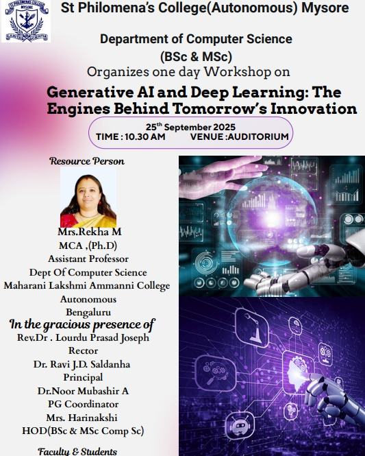 One day Workshop on Generative AI and Deep Learning: The Engines Behind Tomorrow’s Innovation
