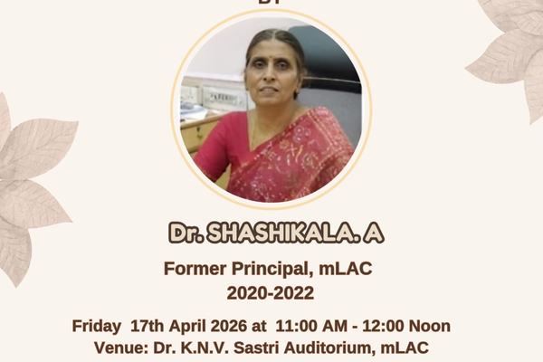 Voice of Experience Series 4 Dr. Shashikala Former Principal