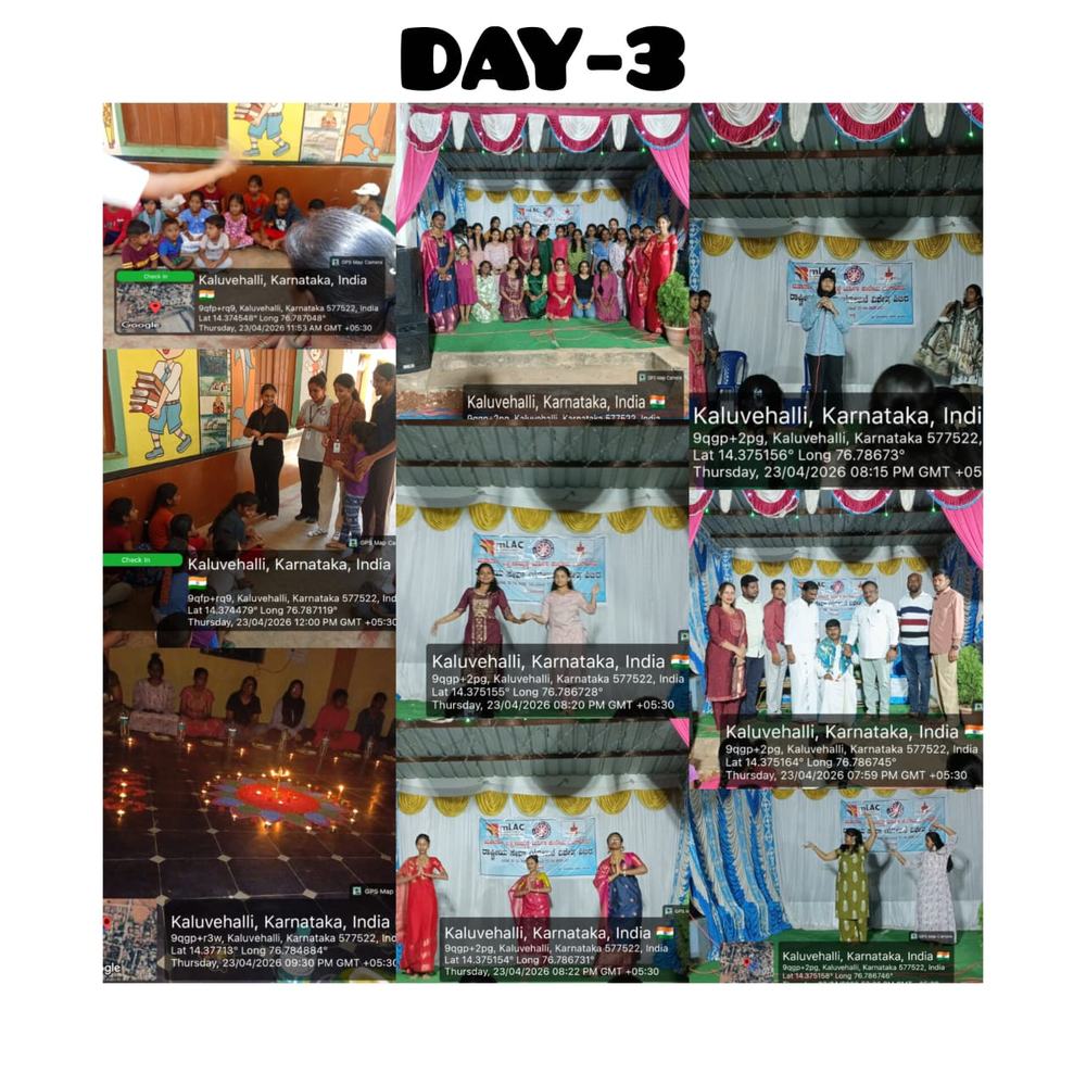 NSS CAMP Day 3 activities at Kalluvehalli, Karnataka