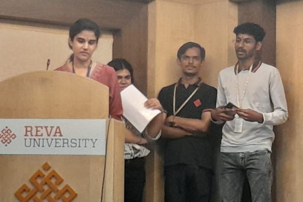 Ms. Kavya from MSc Biotechnology won consolation prize at REVA Ideathon, 2025