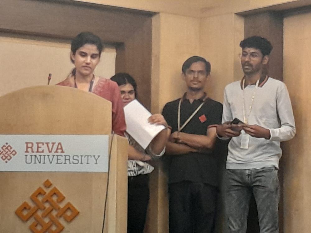 Ms. Kavya from MSc Biotechnology won consolation prize at REVA Ideathon, 2025
