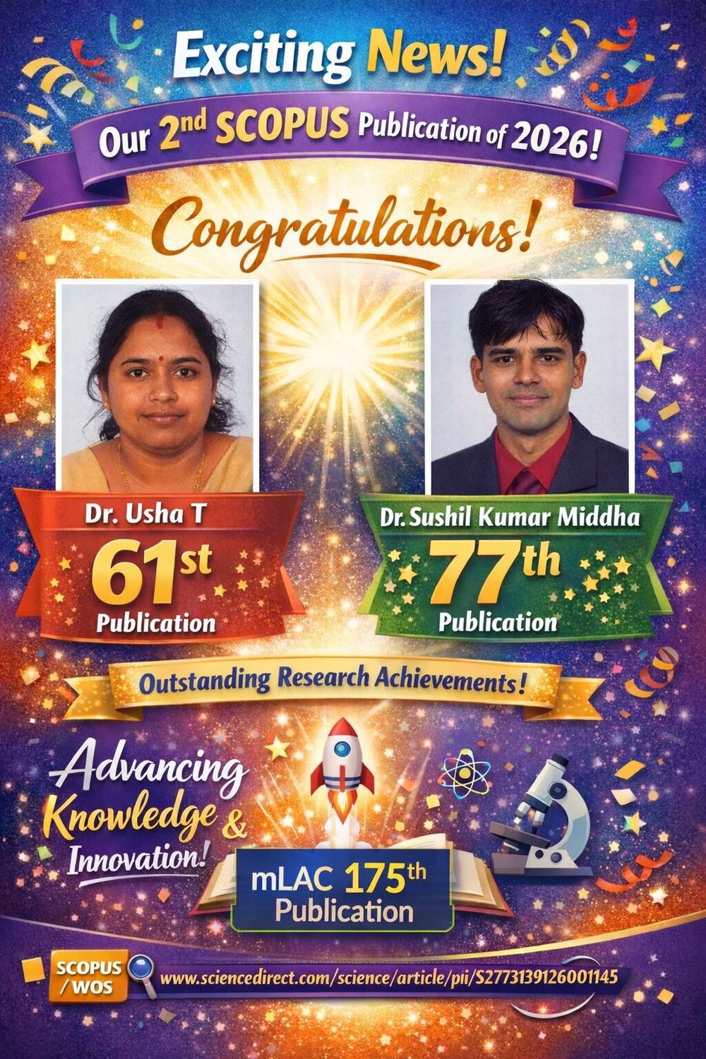 SCOPUS Paper no 175 for mLAC -Dr Sushil Kumar Middha and Dr. Usha T