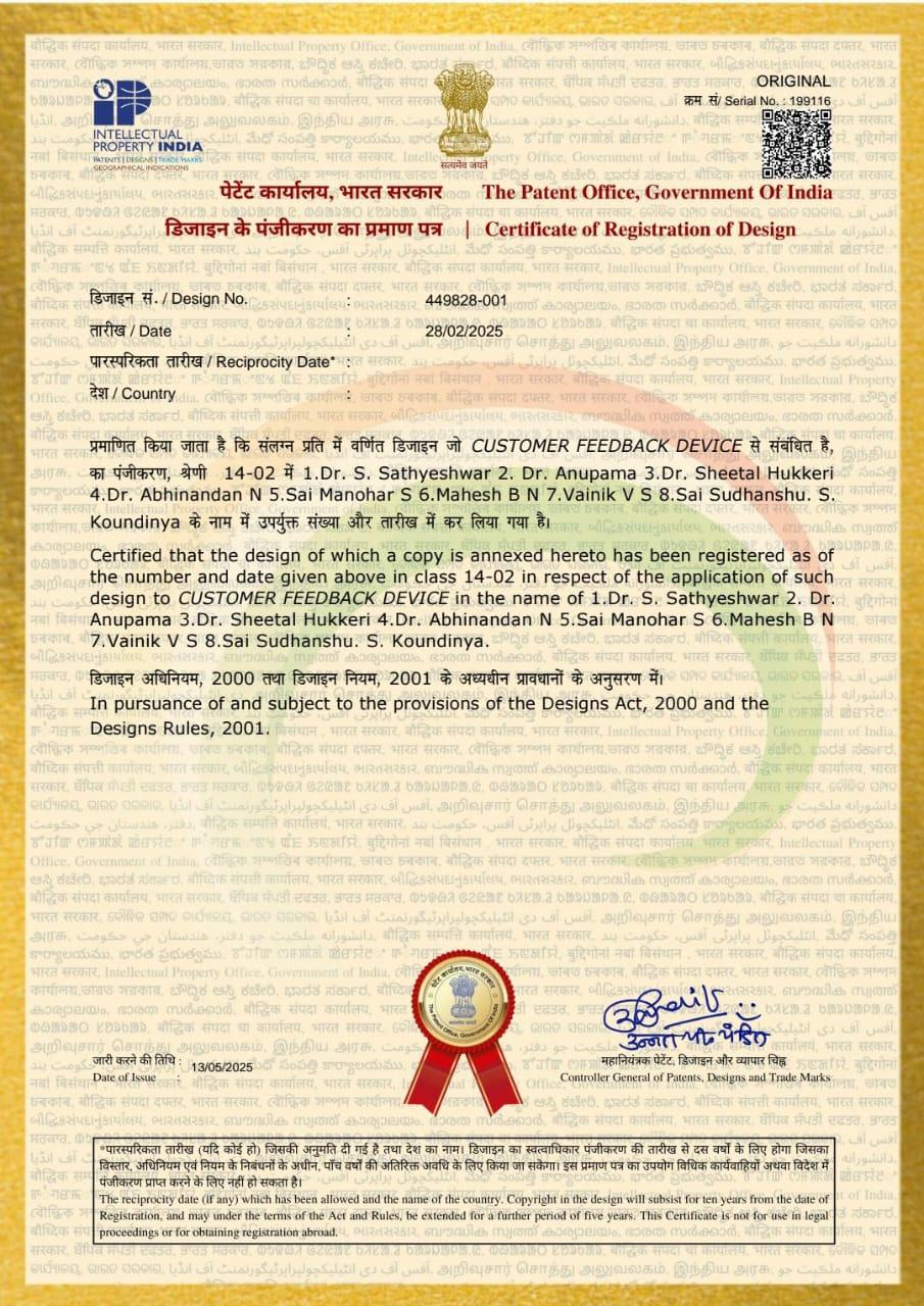 Congratulations to Dr Abhinandan N, Commerce Department